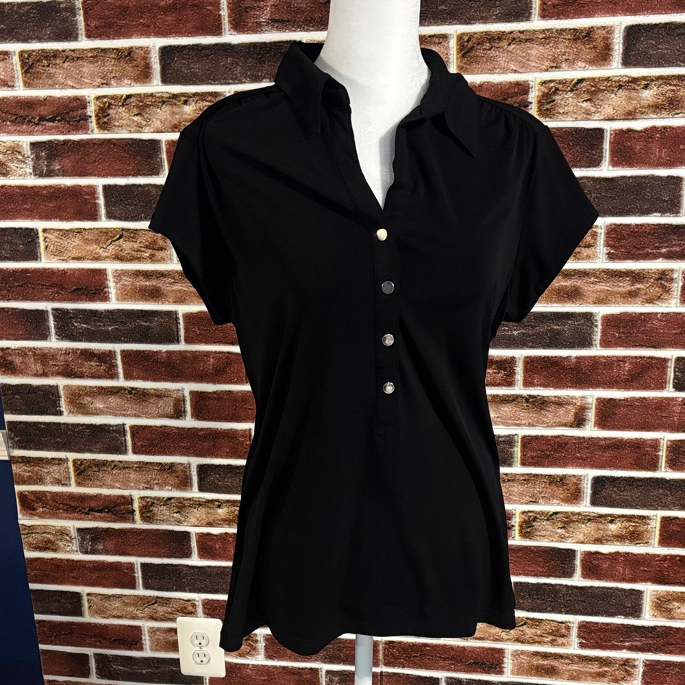 Alfani Black Button Down Women's Shirt